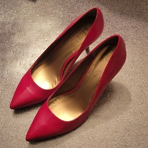 Red bcbg high heels